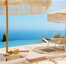 3 bedroom villa with pool & sea views, near Palaiokastrítsa, sleeps 6